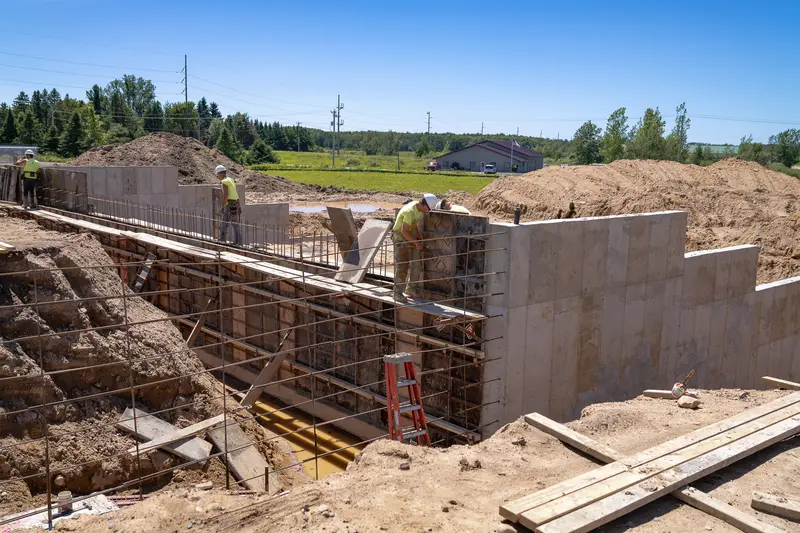 Foundation walls going up at Central MN Dermatology