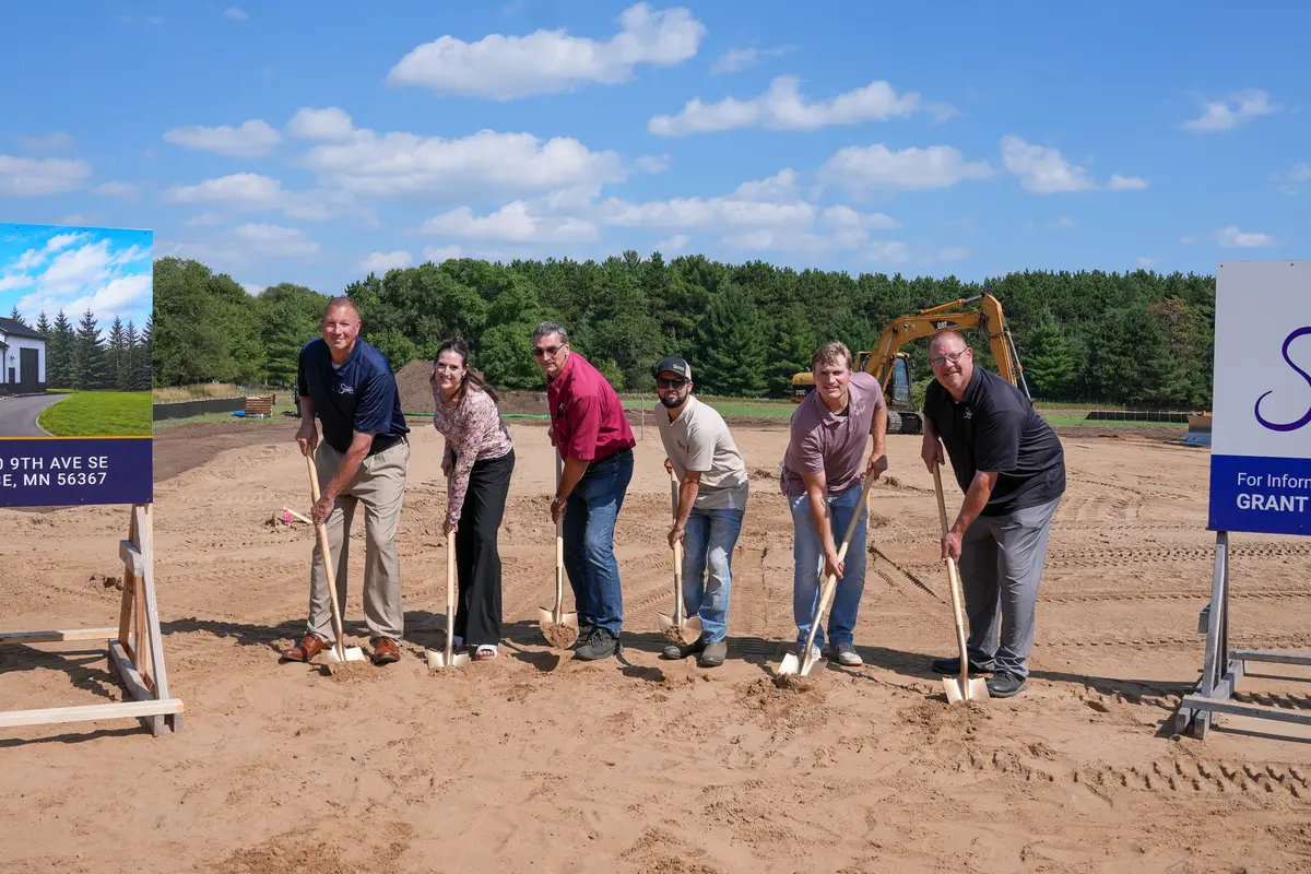 First shovels of dirt at the MN Signature Care groundbreaking